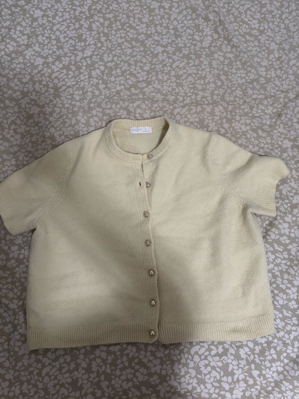 Primark Butter Yellow Short Sleeve Button Cardigan